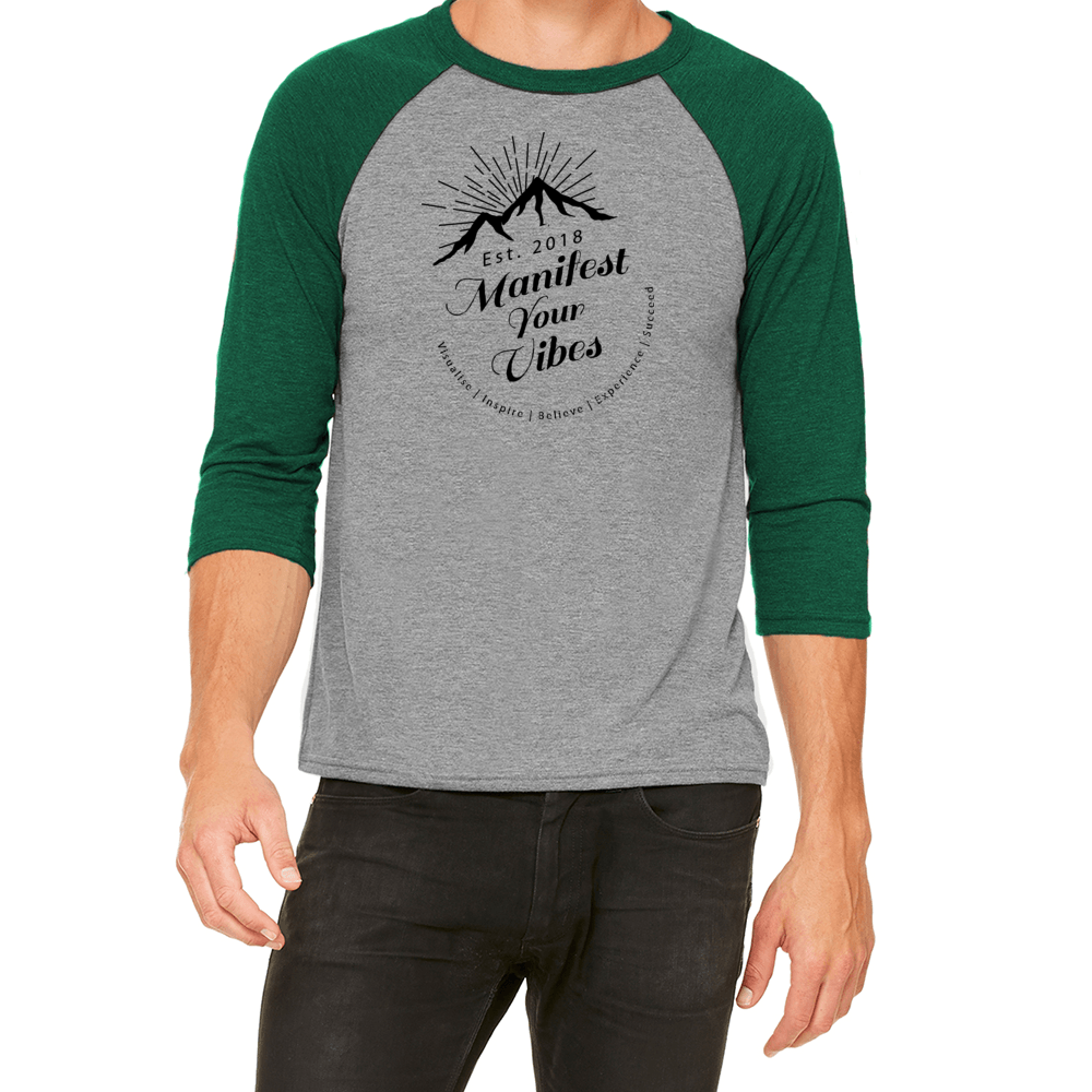 Bella + Canvas Unisex Baseball T-Shirt - 3/4 Raglan Sleeve, Comfy Blend - View #2