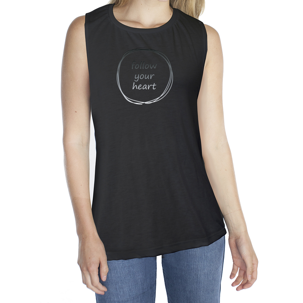 Bamboo Organic 'Follow Your Heart' Muscle Tank