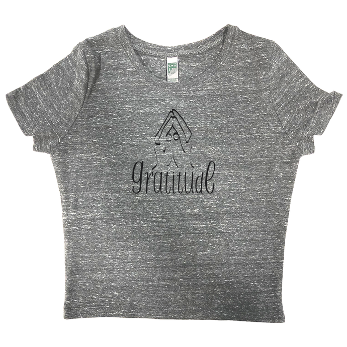 Eco Triblend 'Gratitude' Crop Top