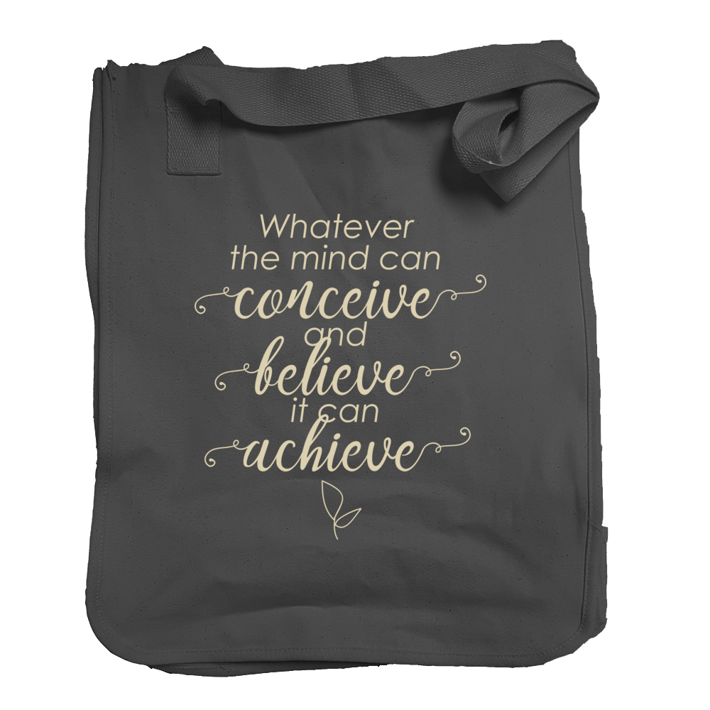 Organic 'Believe and Achieve' Market Tote